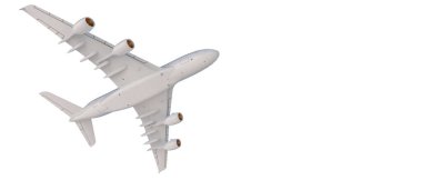 Uçuş uçağı arka planda izole edildi. 3d görüntüleme - illüstrasyon