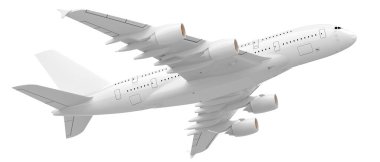 Uçuş uçağı arka planda izole edildi. 3d görüntüleme - illüstrasyon