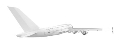 Uçuş uçağı arka planda izole edildi. 3d görüntüleme - illüstrasyon