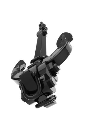 Arka planda büyük bir demir atma sahnesi var. Büyük yayınlar ya da baskılar için ideal. 3d görüntüleme - illüstrasyon 