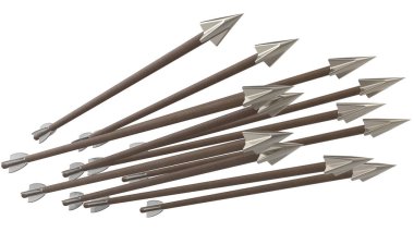  Arkaplanda izole edilmiş oklar. 3d görüntüleme - illüstrasyon