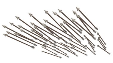  Arkaplanda izole edilmiş oklar. 3d görüntüleme - illüstrasyon