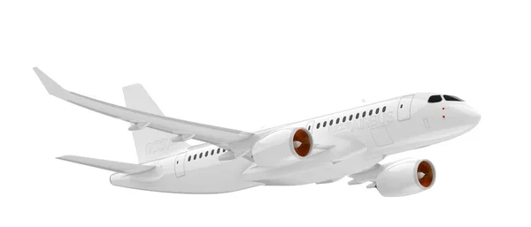 Repülő Repülőgép Elkülönítve Háttérben Renderelés Illusztráció — Stock Fotó