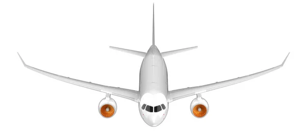 Flying Airplane Isolated Background Rendering Illustration — Stock Photo, Image