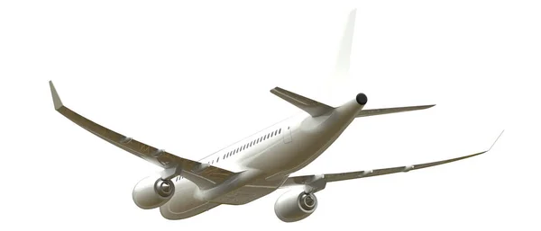 Flygplanet Isolerat Bakgrunden Återgivning Illustration — Stockfoto
