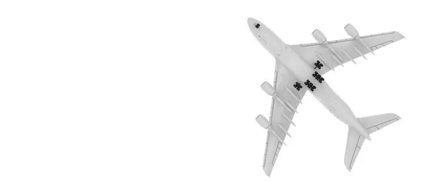 Πετώντας Αεροπλάνο Απομονωμένο Στο Παρασκήνιο Απόδοση Εικονογράφηση — Φωτογραφία Αρχείου