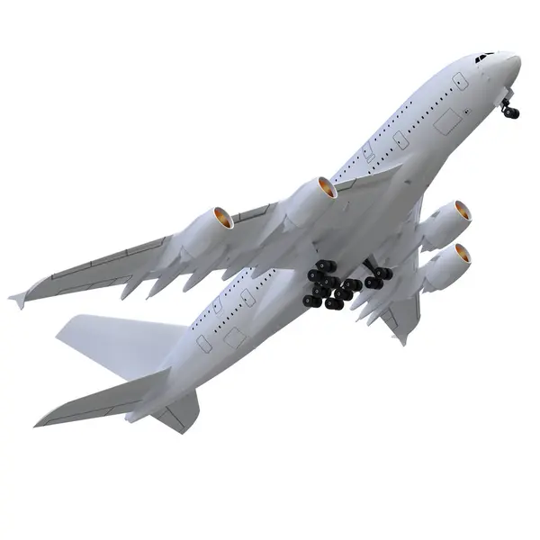 Uçuş Uçağı Arka Planda Izole Edildi Görüntüleme Illüstrasyon — Stok fotoğraf
