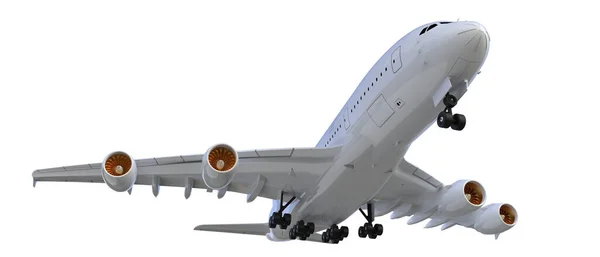 Uçuş Uçağı Arka Planda Izole Edildi Görüntüleme Illüstrasyon — Stok fotoğraf