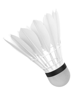 Arka planda izole edilmiş gerçekçi bir mekik siki var. 3d görüntüleme - illüstrasyon