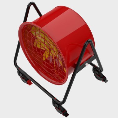 Arka planda fan 3d renk illüstrasyonu