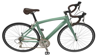 Beyaz arka plan üzerinde modern bisiklet