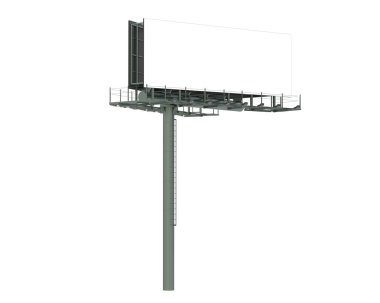 Beyaz arkaplanda izole edilmiş kopya alanı olan ilan panosu