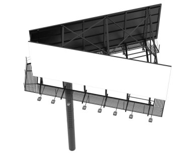Beyaz arkaplanda izole edilmiş kopya alanı olan ilan panosu