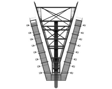 Beyaz arkaplanda izole edilmiş kopya alanı olan ilan panosu