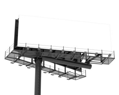 Beyaz arkaplanda izole edilmiş kopya alanı olan ilan panosu