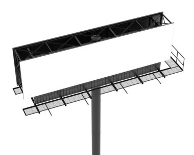 Beyaz arkaplanda izole edilmiş kopya alanı olan ilan panosu