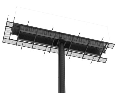 Beyaz arkaplanda izole edilmiş kopya alanı olan ilan panosu