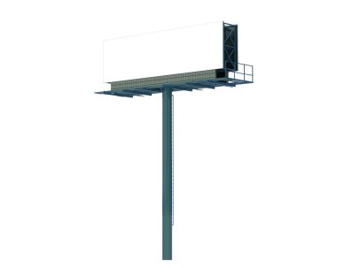 Beyaz arkaplanda izole edilmiş kopya alanı olan ilan panosu