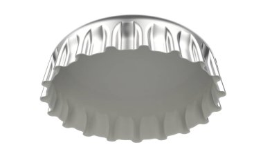 bira kapağı gerçekçi illüstrasyon beyaz üzerine izole 