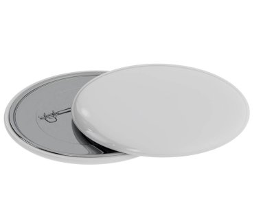 Düğme beyaz arkaplanda izole edilmiş. 3d görüntüleme - illüstrasyon