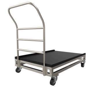 Beyaz arkaplanda metal araba