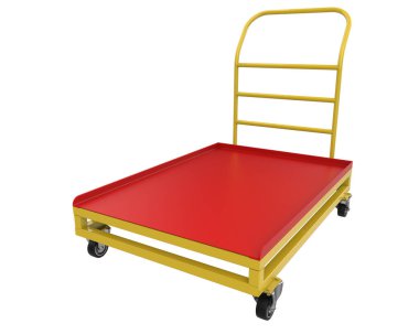 Beyaz arkaplanda metal araba