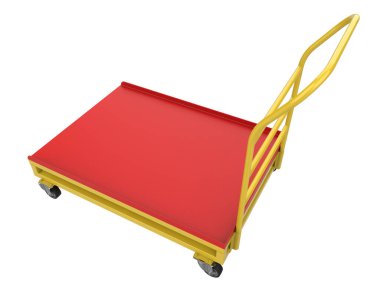 Beyaz arkaplanda metal araba