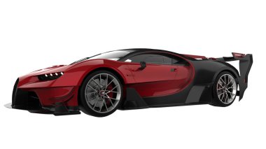 Yarış arabası arka planda izole edilmiş. 3d görüntüleme - illüstrasyon