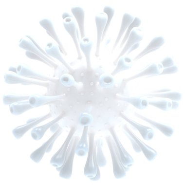 Coronavirus close-up scene isolated on background. Ideal for large publications or printing. 3d rendering - illustration
