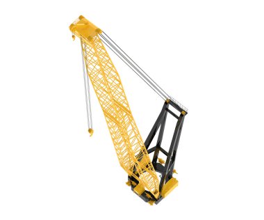 Crane arka planda izole edilmiş. 3d görüntüleme - illüstrasyon