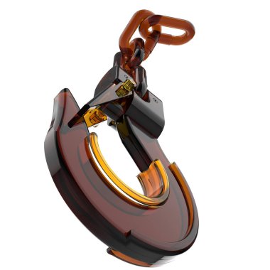 Crane arka planda izole edilmiş. 3d görüntüleme - illüstrasyon