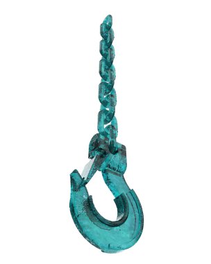 Crane arka planda izole edilmiş. 3d görüntüleme - illüstrasyon