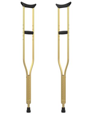 Koltuk değnekleri arka planda izole edildi. 3d görüntüleme - illüstrasyon