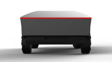 Kamyonet arka planda izole edilmiş. 3d görüntüleme - illüstrasyon