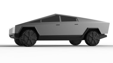 Kamyonet arka planda izole edilmiş. 3d görüntüleme - illüstrasyon