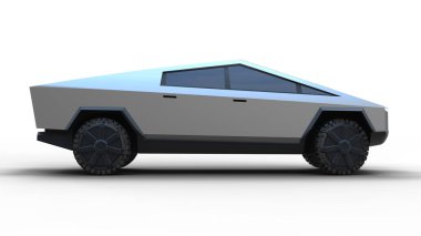 Kamyonet arka planda izole edilmiş. 3d görüntüleme - illüstrasyon