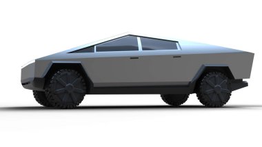 Kamyonet arka planda izole edilmiş. 3d görüntüleme - illüstrasyon