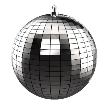 Disko topu arka planda izole edildi. 3d görüntüleme - illüstrasyon