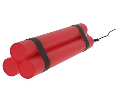 Beyaz arka plan üzerinde izole dinamit