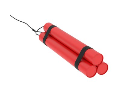 Beyaz arka plan üzerinde izole dinamit