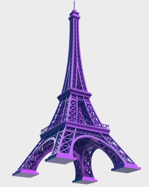 Eiffel tower 3d illustration