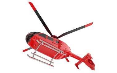 Modern helikopter beyaz arkaplanda izole edildi