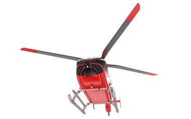Modern helikopter beyaz arkaplanda izole edildi
