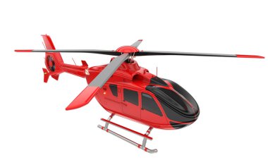 Modern helikopter beyaz arkaplanda izole edildi