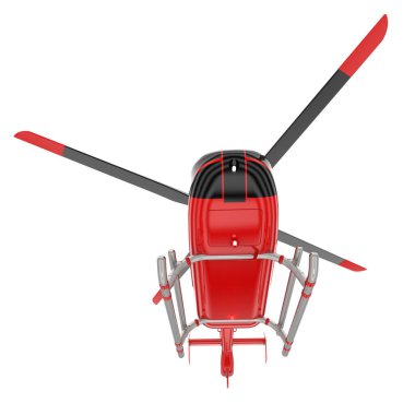 Modern helikopter beyaz arkaplanda izole edildi