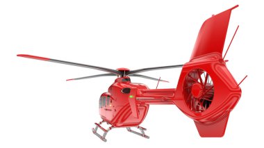 Modern helikopter beyaz arkaplanda izole edildi