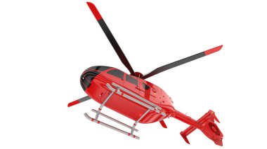 Modern helikopter beyaz arkaplanda izole edildi