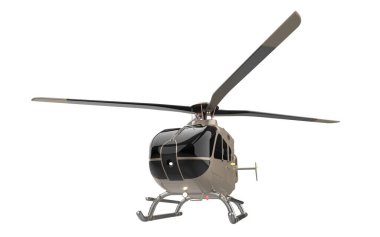 Modern helikopter beyaz arkaplanda izole edildi