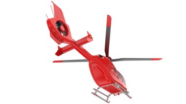 Modern helikopter beyaz arkaplanda izole edildi