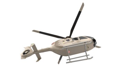 Modern helikopter beyaz arkaplanda izole edildi